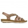Damensandalen 5062 Cappuccino kombiniert
