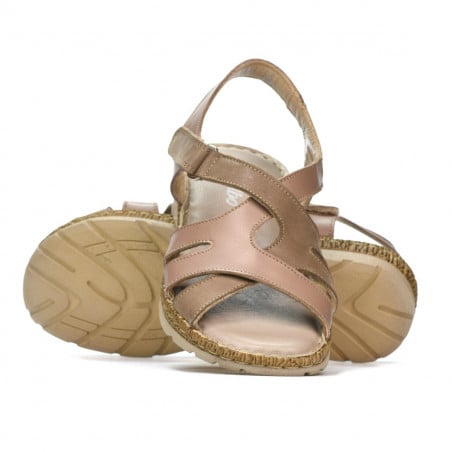Damensandalen 5062 Cappuccino kombiniert