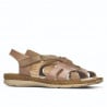 Damensandalen 5062 Cappuccino kombiniert