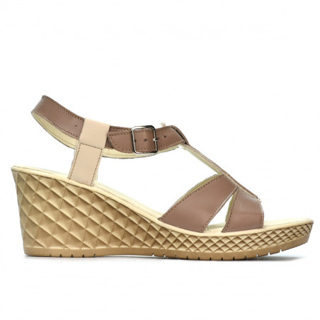 Damensandalen 5065 Capuccino kombiniert
