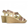 Damensandalen 5065 Capuccino kombiniert