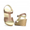 Damensandalen 5065 Capuccino kombiniert