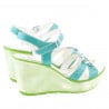 Damensandalen 5006 Lack Grün