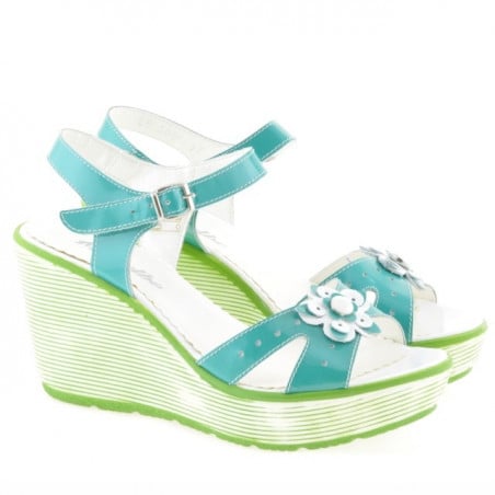 Damensandalen 5006 Lack Grün