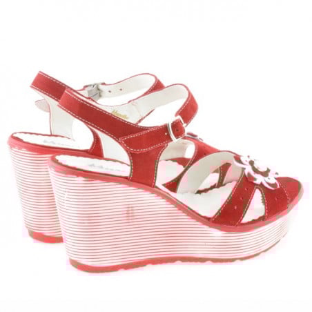 Damensandalen 5006 rot Velours