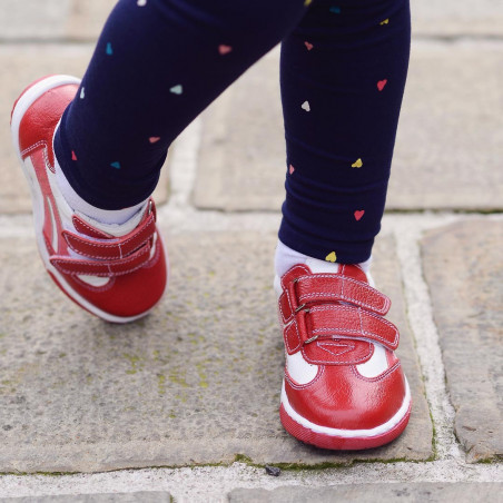 Kleinkinderschuhe 16-1c rot+weiß