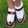 Kinderschuhe 153 lack bordeaux kombiniert