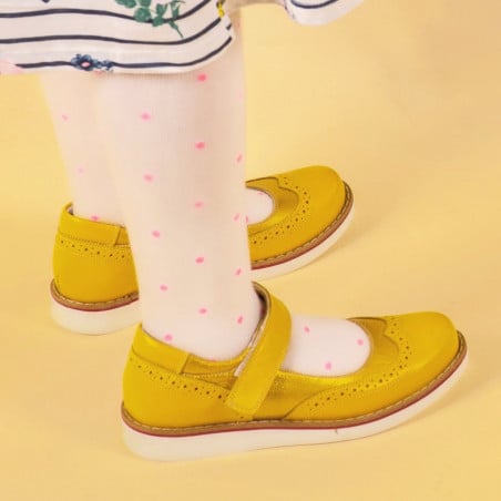 Kinderschuhe 153 gelb kombiniert