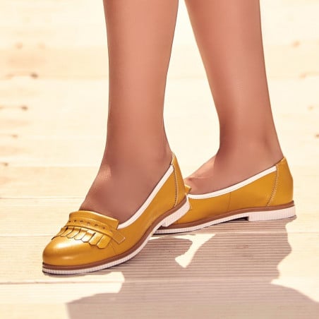Damen Casual-Schuhe 699 gelb kombiniert