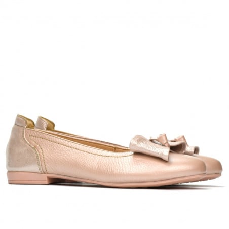 Damen-Ballerinas 6014 Puder Perlmutt kombiniert