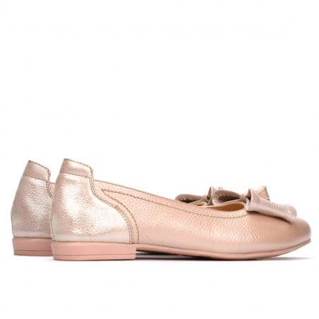 Damen-Ballerinas 6014 Puder Perlmutt kombiniert