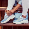 Damen Sportschuhe 6015 blau perlmutt kombiniert