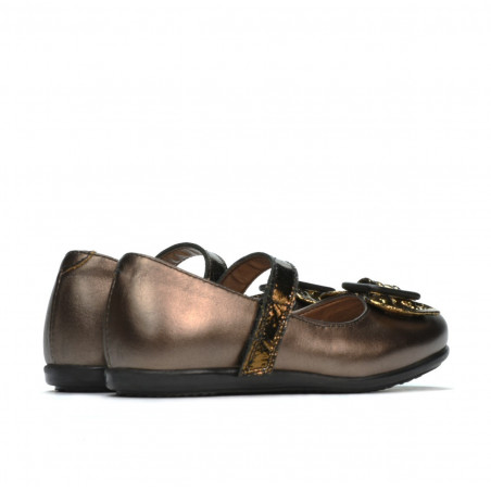 Kleinkinder Schuhe 67c perlmutt kombiniert hellbraun