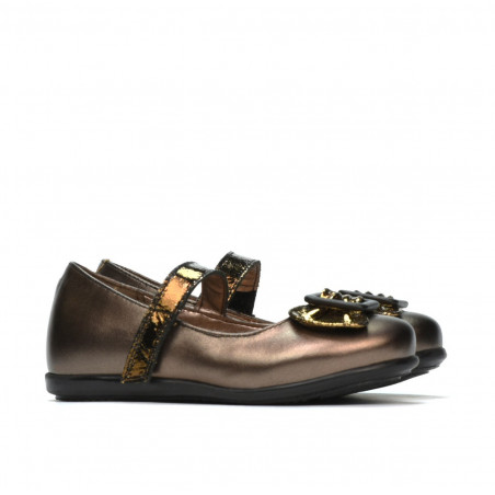 Kleinkinder Schuhe 67c perlmutt kombiniert hellbraun