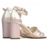 Damen Sandalen 1277 in satinierter Puderfarbe