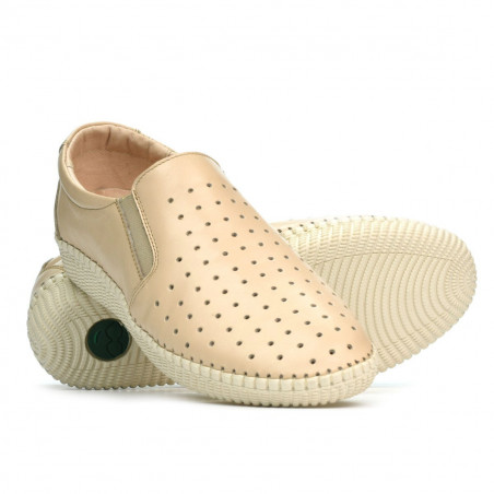 Damen-/Jugendliche Mokassins 689 beige01