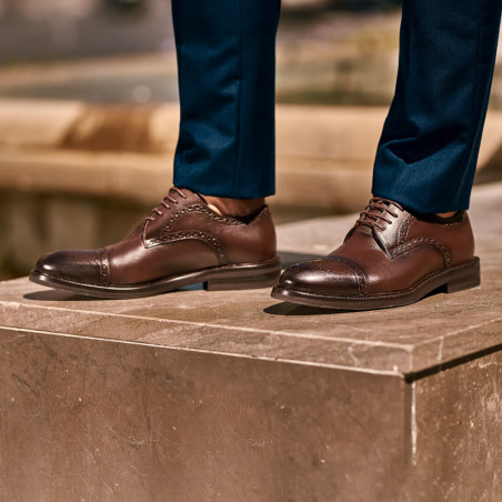 Elegante Herrenschuhe 896 a Café