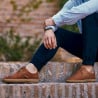 Herrenschuhe aus Wildleder 871 braun