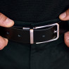 Herrengürtel 35b zweifarbig schwarz+braun