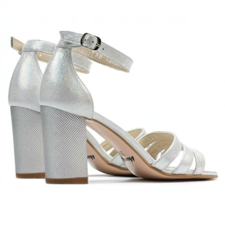 Damensandalen 1277 silber satiniert