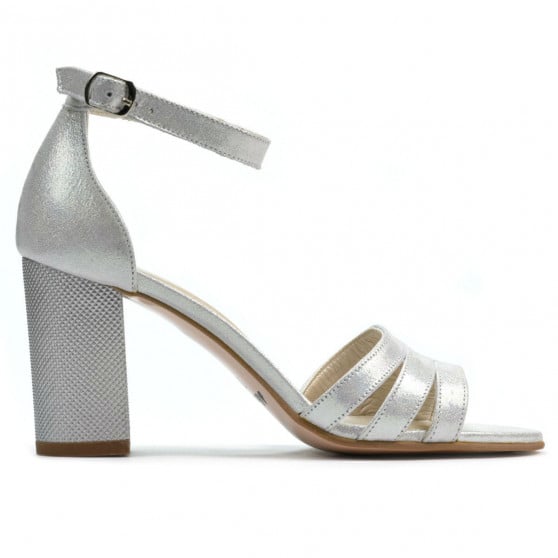 Damensandalen 1277 silber satiniert