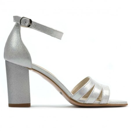 Damensandalen 1277 silber satiniert