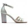 Damensandalen 1277 silber satiniert