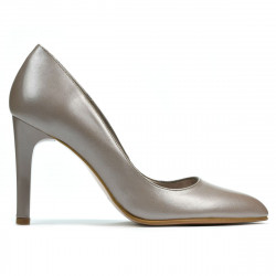 Elegante Damenschuhe 1276 Cappuccino Perlmutt