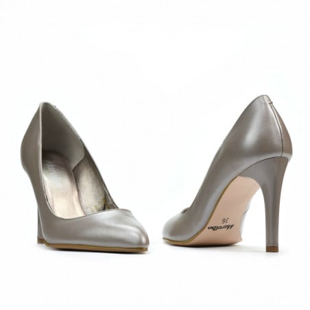 Elegante Damenschuhe 1276 Cappuccino Perlmutt