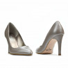 Elegante Damenschuhe 1276 Cappuccino Perlmutt