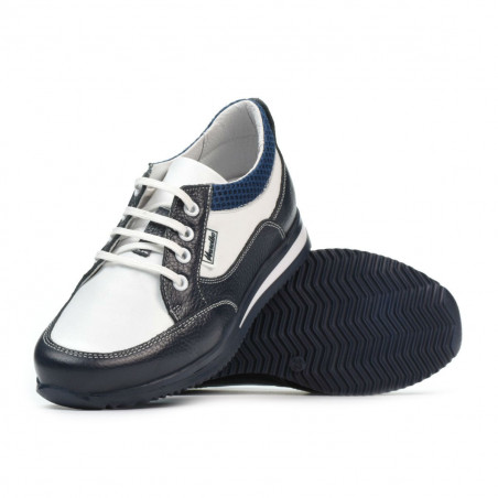 Kinder Schuhe 2001 indigo+weiß