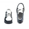 Kinder Schuhe 2001 indigo+weiß
