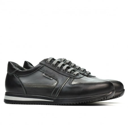 Jugendschuhe 377 schwarz+grau