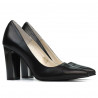 Elegante Damenschuhe 1261 schwarzer Satin