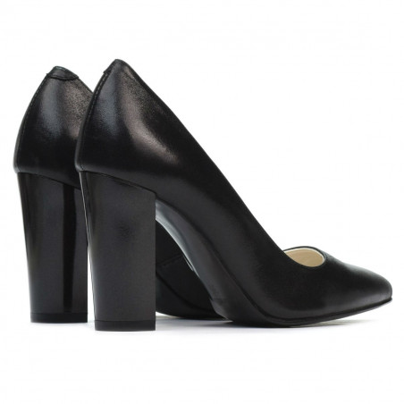 Elegante Damenschuhe 1261 schwarzer Satin