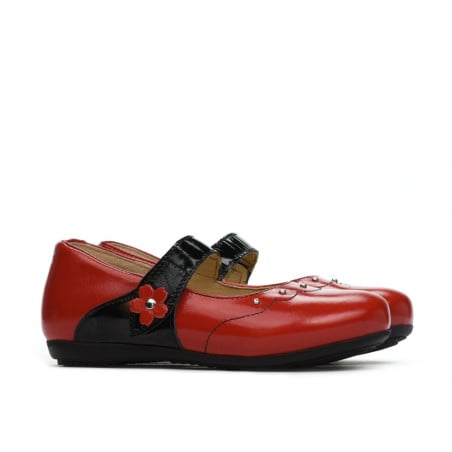 Kleinkinderschuhe 68c kombinierter roter Lack