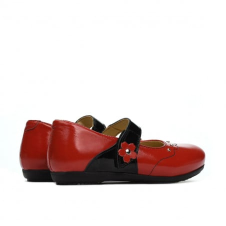 Kleinkinderschuhe 68c kombinierter roter Lack