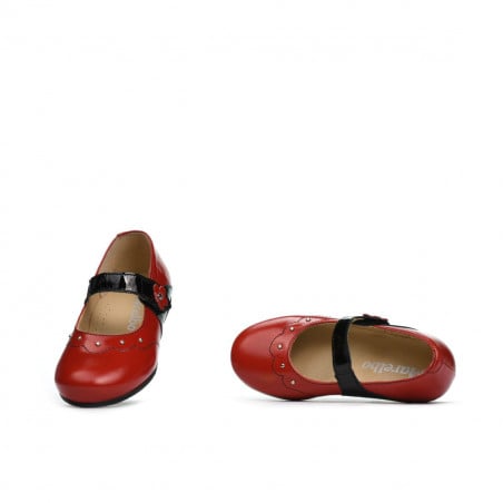 Kleinkinderschuhe 68c kombinierter roter Lack