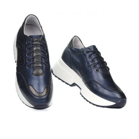 Damen-Sportschuhe 6019 in Perlmutt-Indigo kombiniert