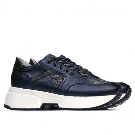 Damen-Sportschuhe 6019 in Perlmutt-Indigo kombiniert