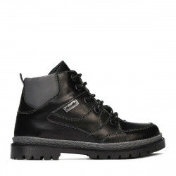 Kinderstiefel 3017 Schwarz+Grau