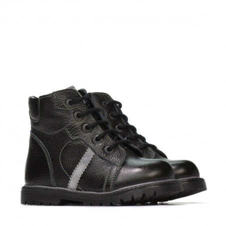 Kleine Kinderschuhe 102c schwarz kombiniert