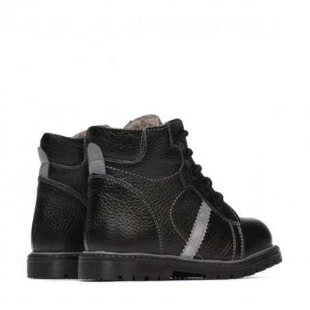 Kleine Kinderschuhe 102c schwarz kombiniert