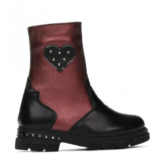 Kleinkinderstiefel 103c schwarz+bordo Kleinkinderstiefel 103c schwarz+bordo