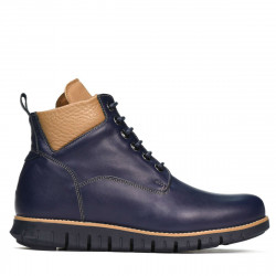 Herrenschuhe 4108 Indigo+Braun