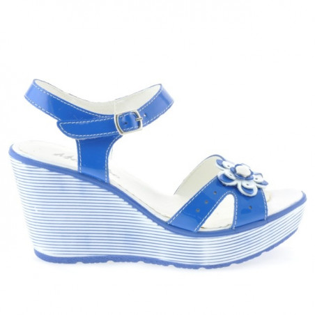 Damensandalen 5006 blau Lack
