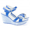 Damensandalen 5006 blau Lack