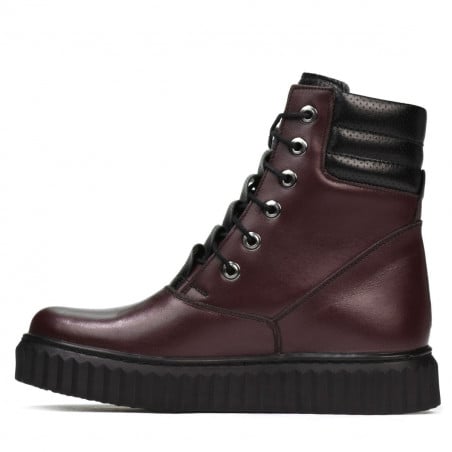Damenstiefel 3343 bordeaux kombiniert