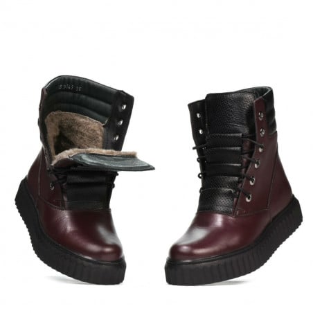 Damenstiefel 3343 bordeaux kombiniert