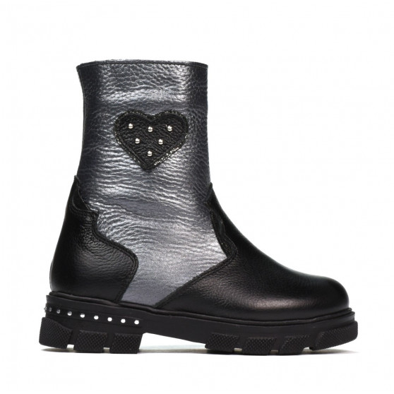 Kleine Kinderstiefel 103c schwarz+anthrazit Kleine Kinderstiefel 103c schwarz+anthrazit
